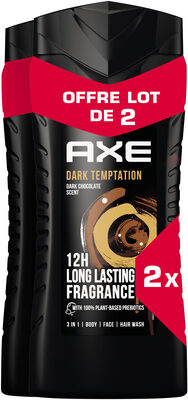Axe Gel Douche Homme Dark Temptation 12h Parfum Frais 2x400ml - Produto - fr