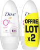 DOVE Déodorant Femme Bille Invisible Care 0% 2x50ml - Tuote