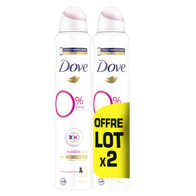 DOVE Déodorant Femme Spray Invisible Care 2x200ml - 3