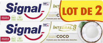 Signal Integral 8 Dentifrice Nature Elements Coco Blancheur 2x75ml - Product