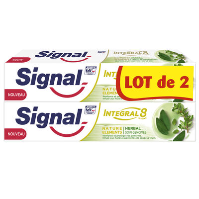 Signal Integral 8 Dentifrice Nature Elements Soin Gencives 2x75ml - 1