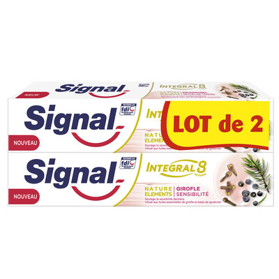 Signal Integral 8 Dentifrice Nature Elements Girofle Sensibilité 2x75ml - 1