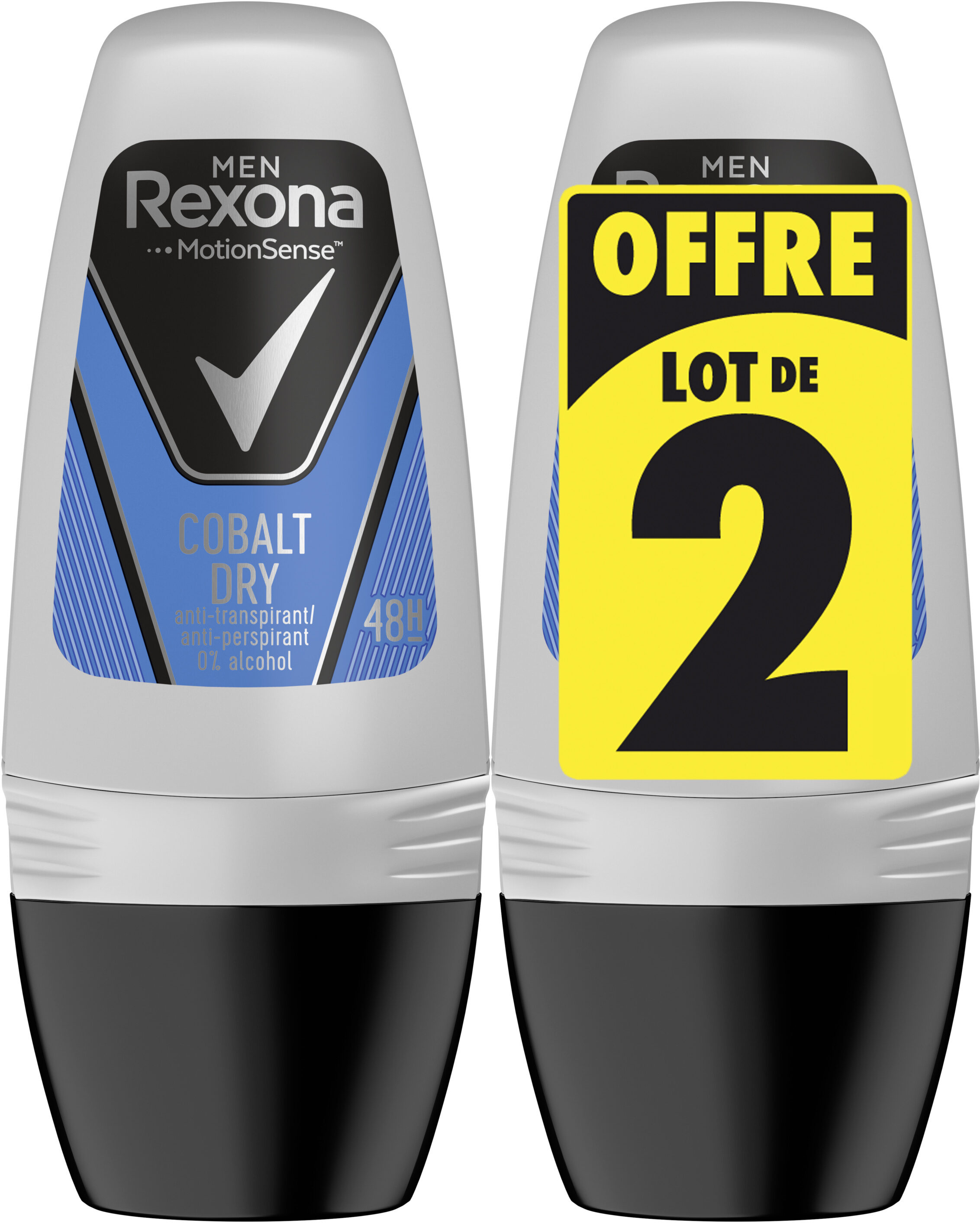 REXONA Men Anti-Transpirant Cobalt Dry Bille Lot 2x50ml - Tuote - fr