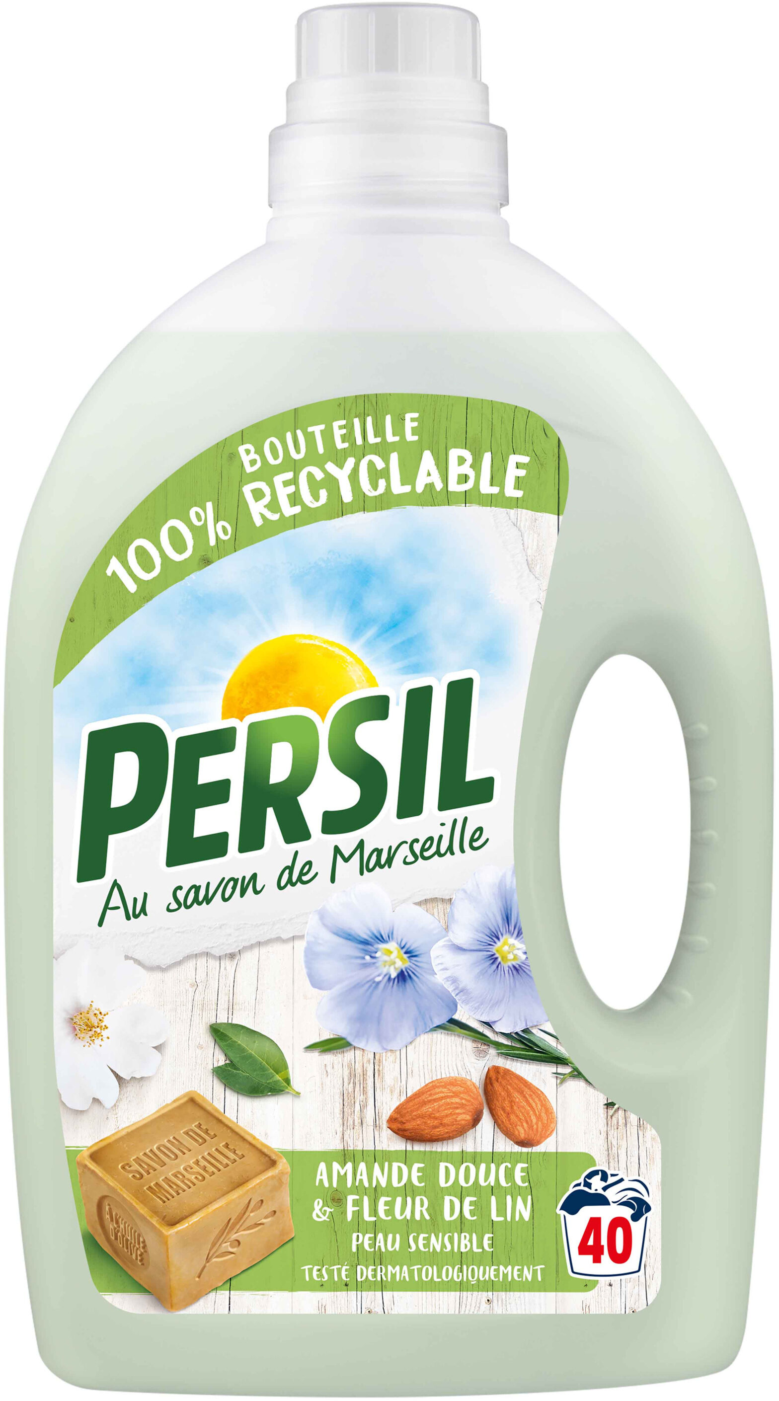 Persil Lessive Liquide Peau Sensible Amande Douce 2l 40 Lavages - Produto - fr