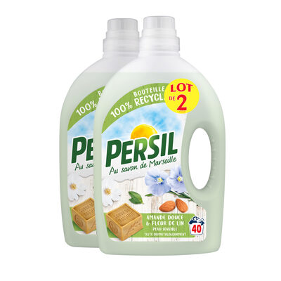 Persil Lessive Liquide Amande Douce 2l 40 Lavages Lot de 2 - 1
