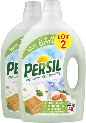 Persil Lessive Liquide Amande Douce 2l 40 Lavages Lot de 2 - Produit - fr