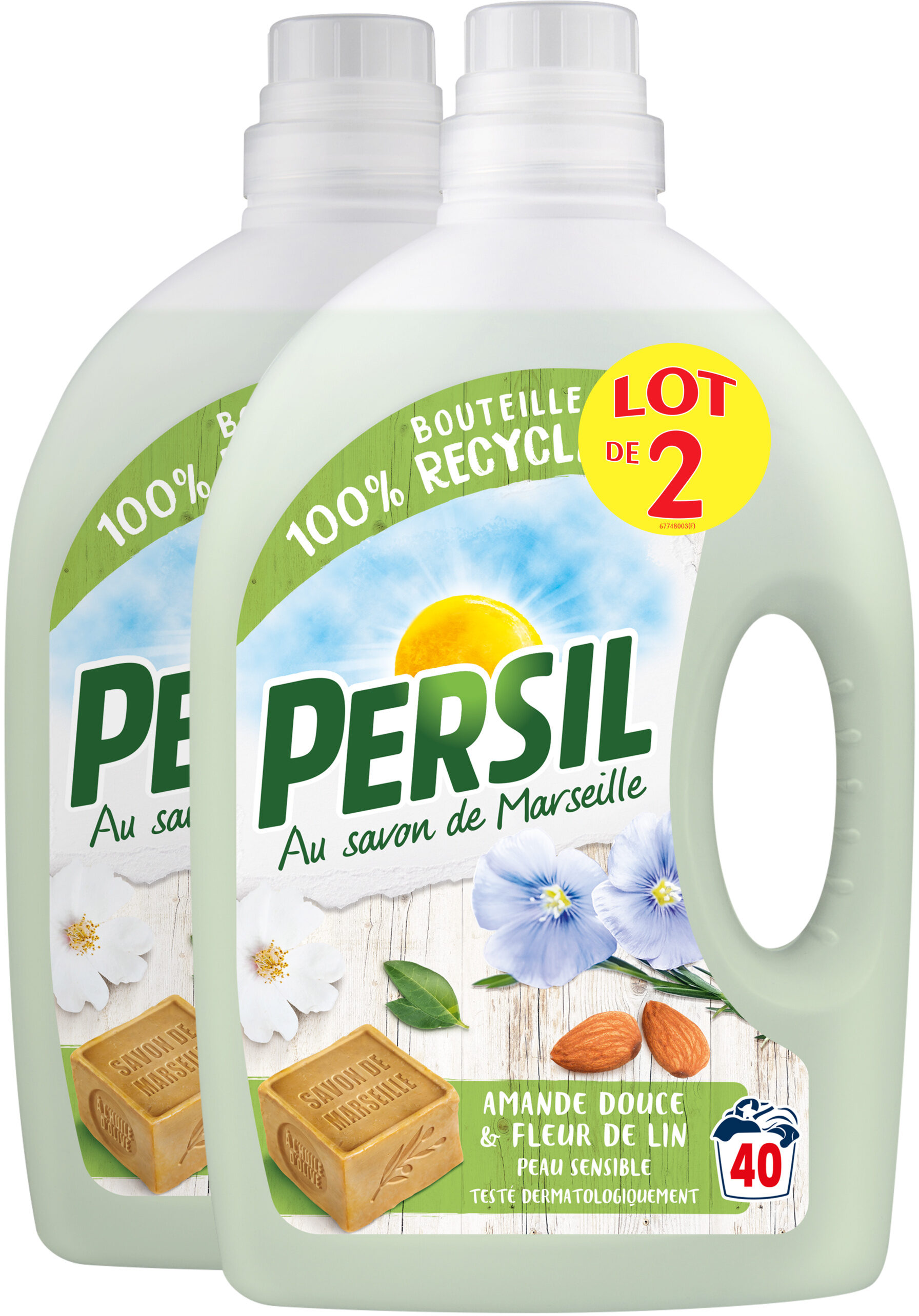 Persil Lessive Liquide Amande Douce 2l 40 Lavages Lot de 2 - Product - fr