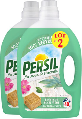 Persil Lessive Liquide Fraîcheur Eucalyptus 2l 40 Lavages Lot de 2 - Produit