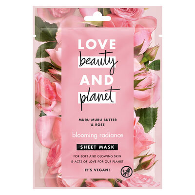 Love Beauty And Planet Masque tissu Eclat Radieux au Beurre de Muru Muru & Rose x1 - 1