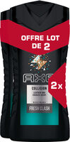 Axe Gel Douche Homme Collision Cuir & Cookies 12h Parfum Frais 2x250ml - Product - fr