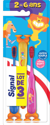 SIGNAL Brosse à Dents Enfants 2-6 ans Extra Souple x3 - Product - fr