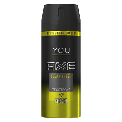 Axe Déodorant Antibactérien YOU Clean Fresh Spray 150ml - 6