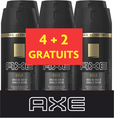 AXE Gold Déodorant Homme Bois de Oud et Vanille Noir Frais 48H Spray Lot - Tuote - fr