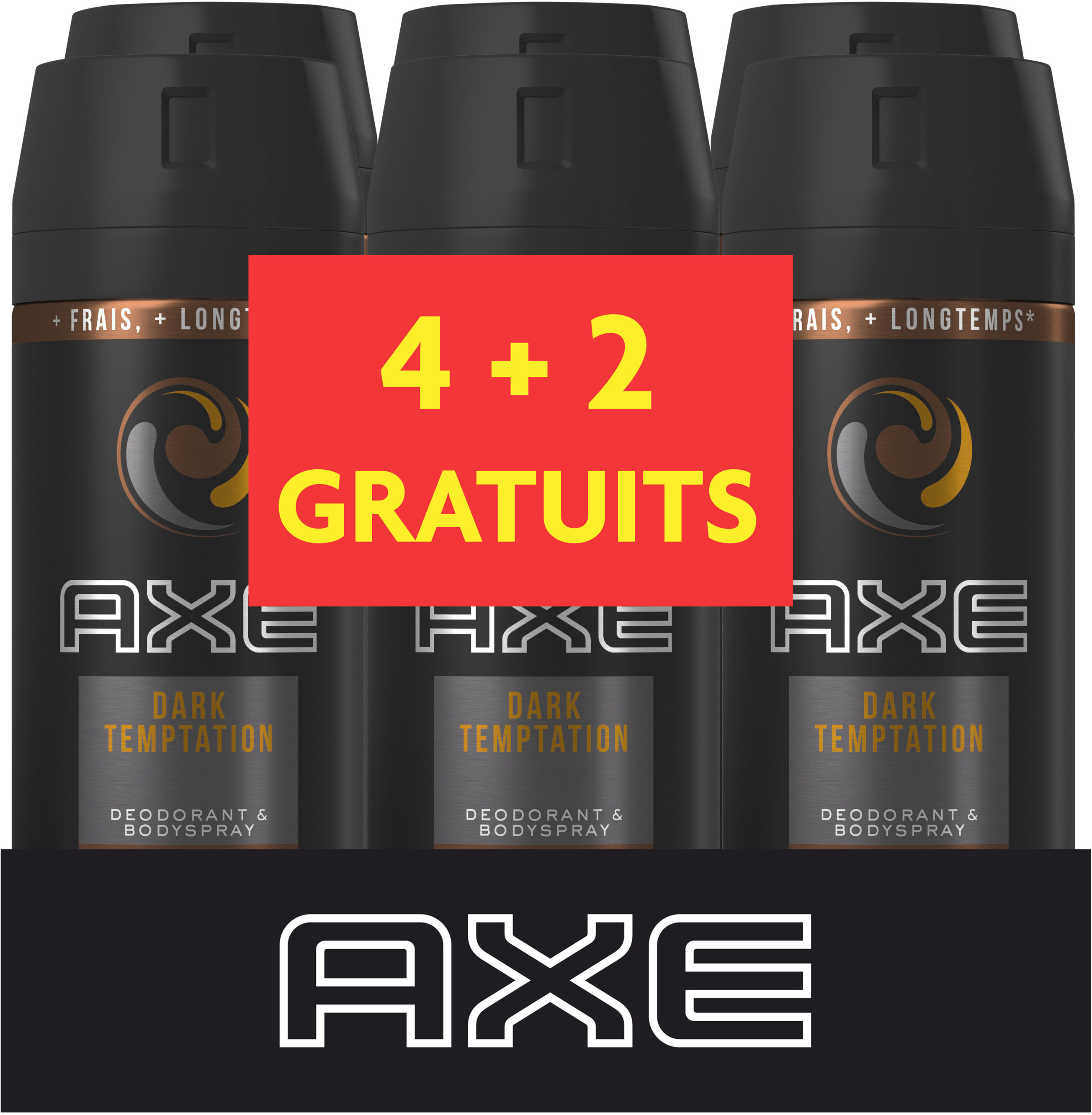 AXE Déodorant Homme Spray Dark Temptation Lot 6X150ML - Product - fr