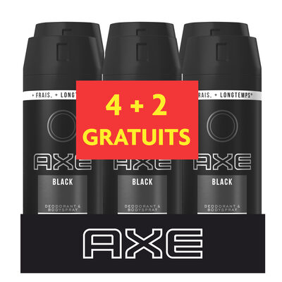 AXE Déodorant Homme Spray Anti Transpirant Black 150ml Lot de 6 - 1