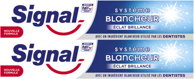 Signal Dentifrice Système Blancheur Éclat Brillance 2x75ml - Produit - fr