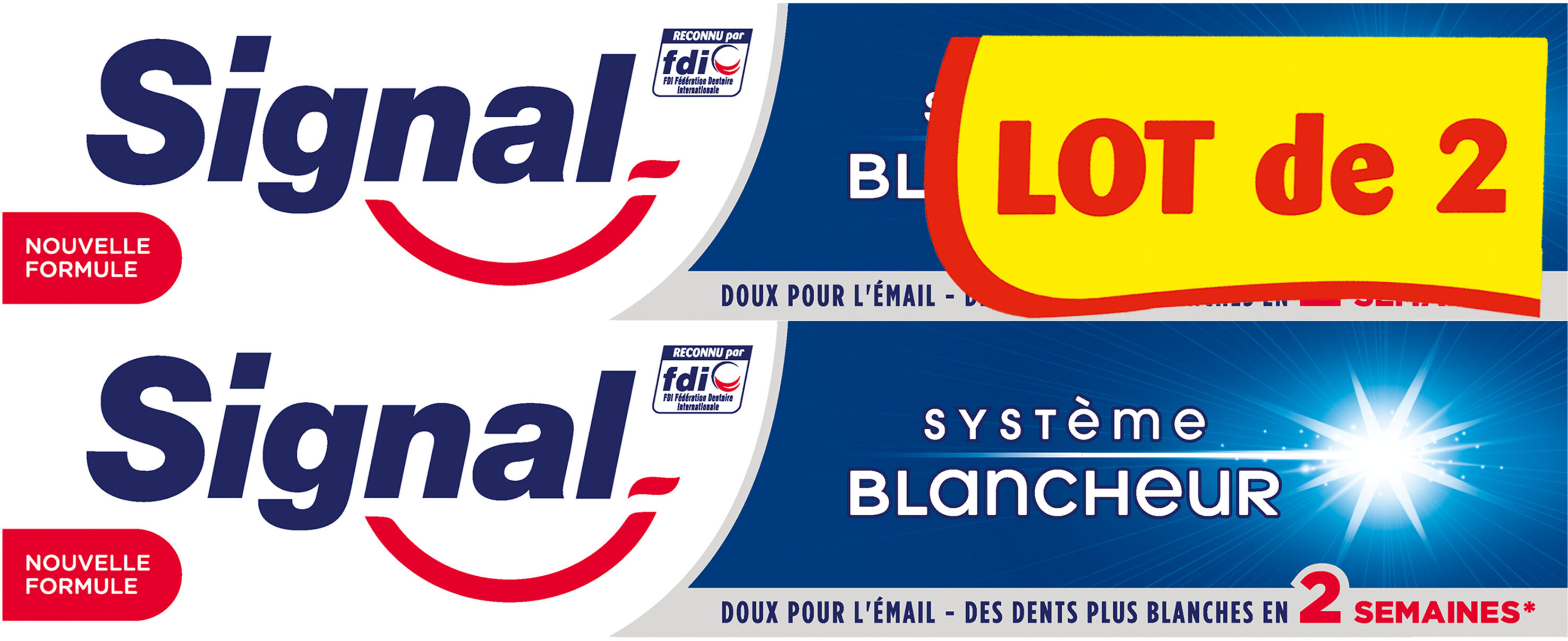 Signal Dentifrice Système Blancheur 2x75ml - Product - fr