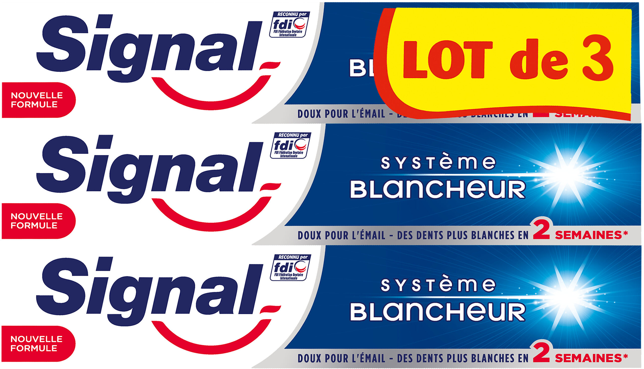 Signal Dentifrice Système Blancheur 3x75ml - Tuote - fr