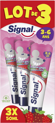 Signal Dentifrice Kids 3-6 Ans Fraise Gaga 3x50ml - Product