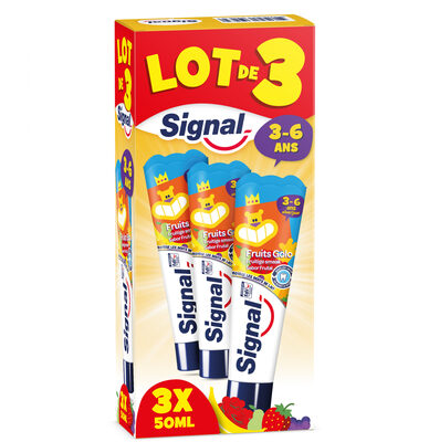 Signal Dentifrice Enfants 3-6 Ans Fruigolo 3x50ml - Product