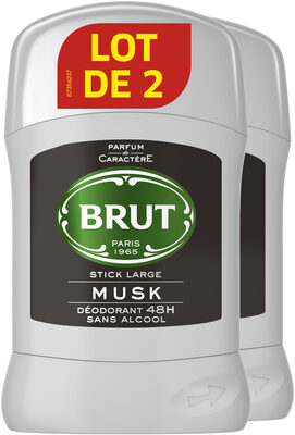Brut Musk Déodorant Homme Stick Large Original 48h Sans Alcool Lot - Product