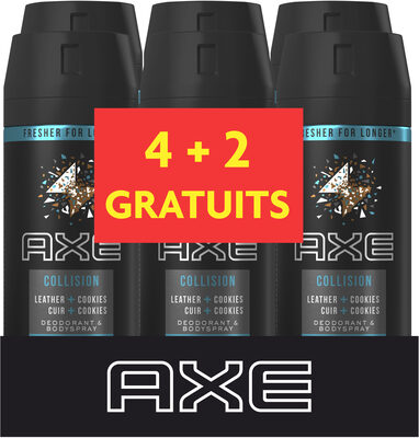 AXE Déodorant Homme Spray Cuir + Cookies Lot 6x150ml - Produit - fr