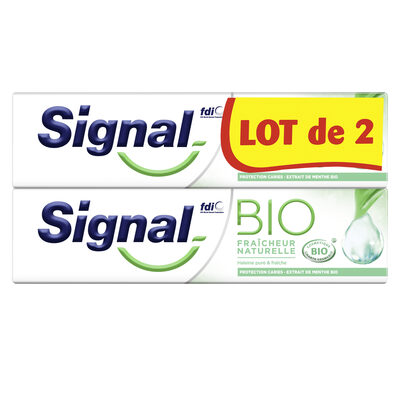 Signal Dentifrice Bio Fraîcheur Naturelle 2x75ml - 4