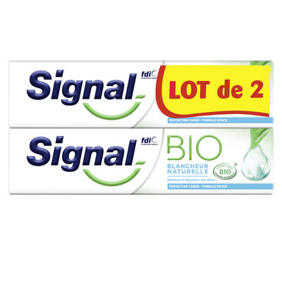 Signal Dentifrice Bio Blancheur Naturelle 2x75ml - 2