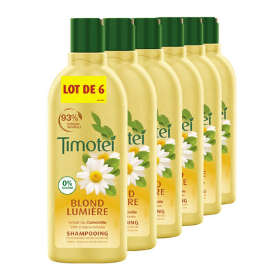 Timotei Blond Lumière Shampoing à l'Extrait de Camomille Lot 6x300ml - 1