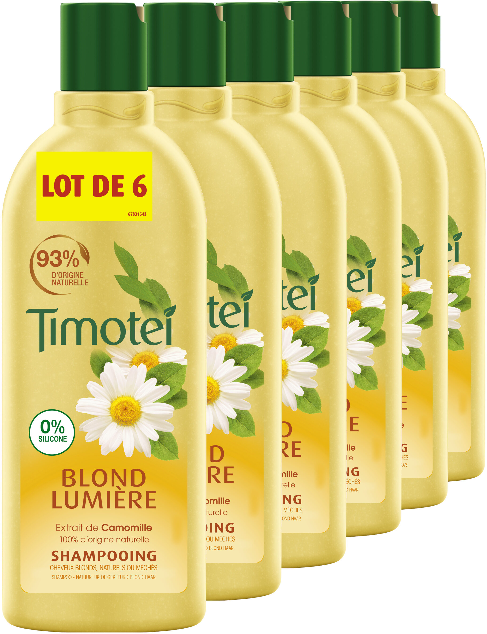 Timotei Blond Lumière Shampoing à l'Extrait de Camomille Lot 6x300ml - Product - fr