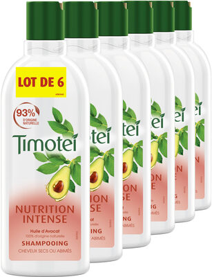 Timotei Nutrition Intense Shampoing Femme à l'Huile d'Avocat 100% d'origine naturelle Cheveux Secs Lot de 6x300ml - Product - fr
