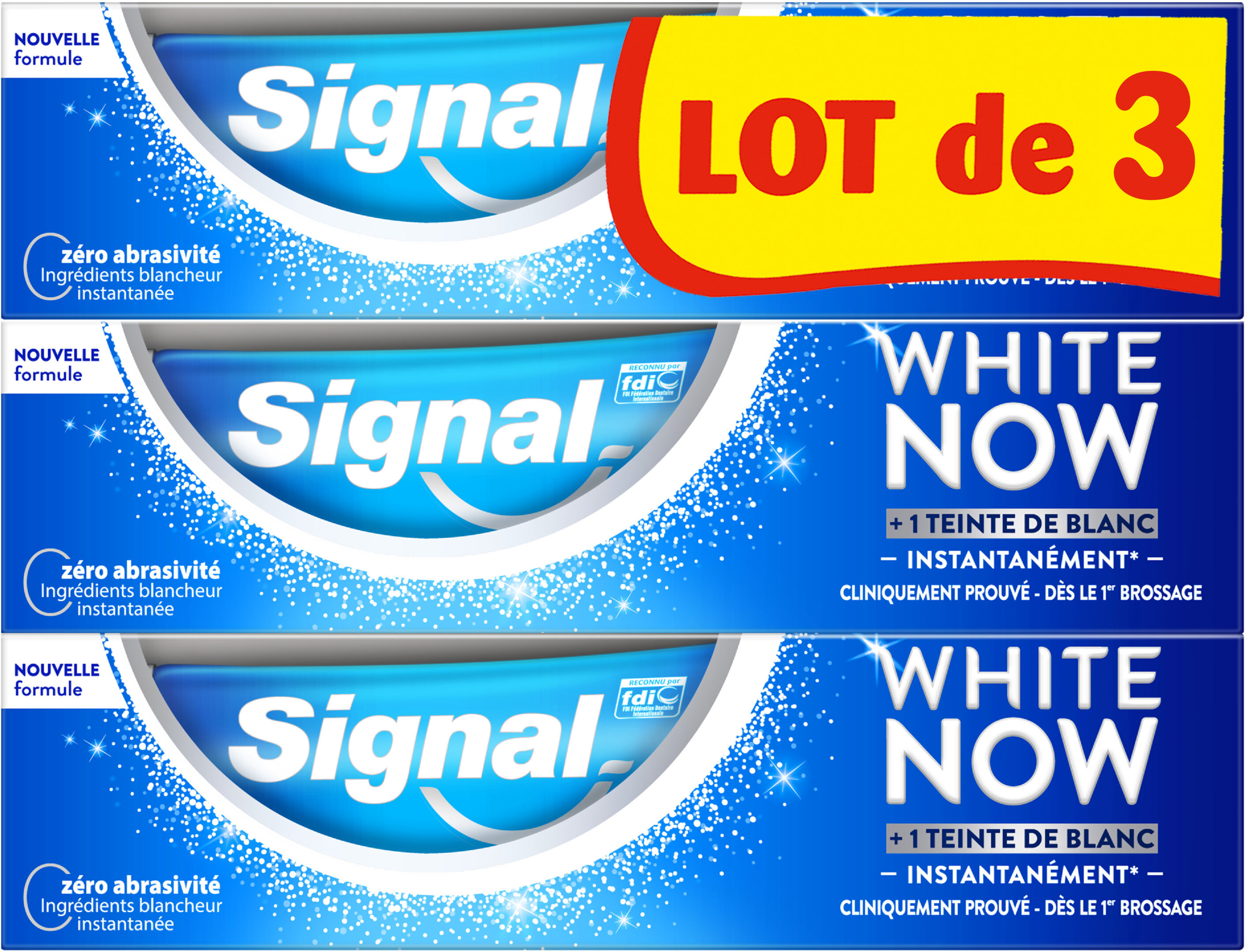 Signal White Now Dentifrice Original 3x75ml - Produkt - fr