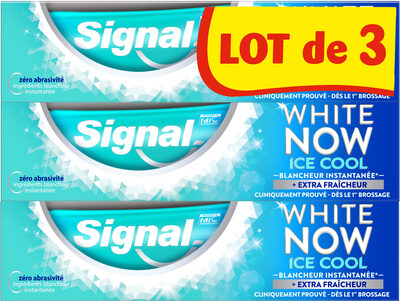 Signal White Now Dentifrice Ice Cool 3x75ml - Product - fr
