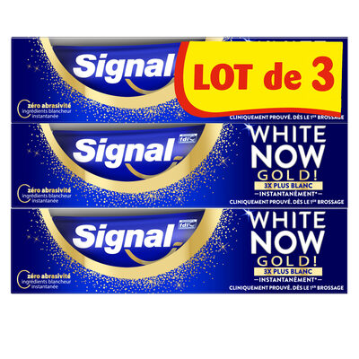Signal White Now Dentifrice Gold 3x75ml - 2