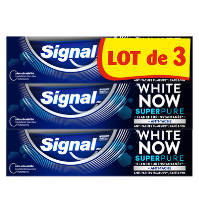 Signal White Now Dentifrice Super Pure 3x75ml - 1