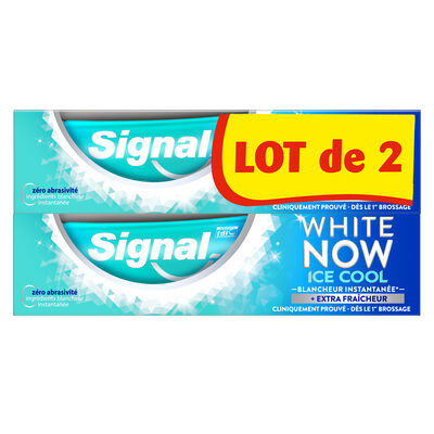 Signal White Now Dentifrice Ice Cool 2x75ml - 1