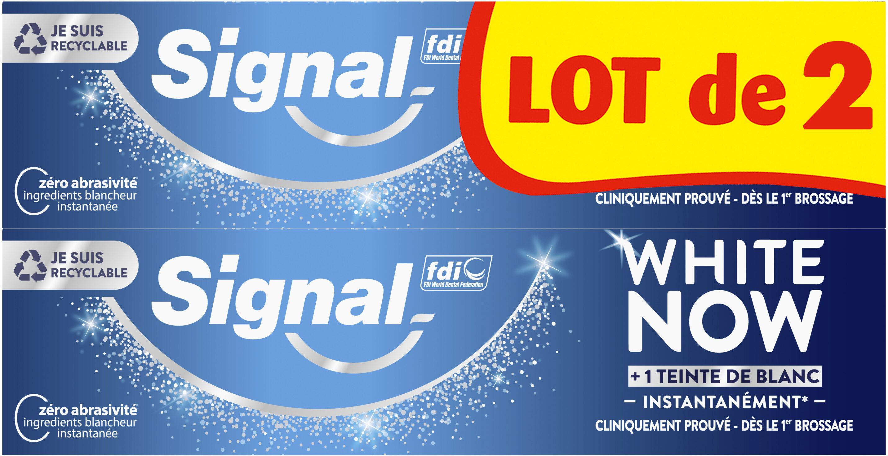 Signal White Now Dentifrice Original 2x75ml - Produto - fr