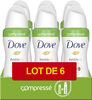 DOVE Déodorant Femme Spray Compressé Invisible Dry 6x100ml - Tuote