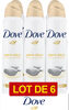 DOVE Déodorant Femme Spray Pierre d'Alun et Beurre de Karité 6x200ml - Product