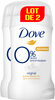 DOVE Déodorant Femme Stick Original 0% 2x40ml - Tuote