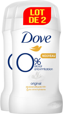 DOVE Déodorant Femme Stick Original 0% 2x40ml - Produit - fr