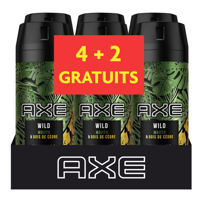 AXE Déodorant Homme Spray Wild Lot 6X150ml - 1