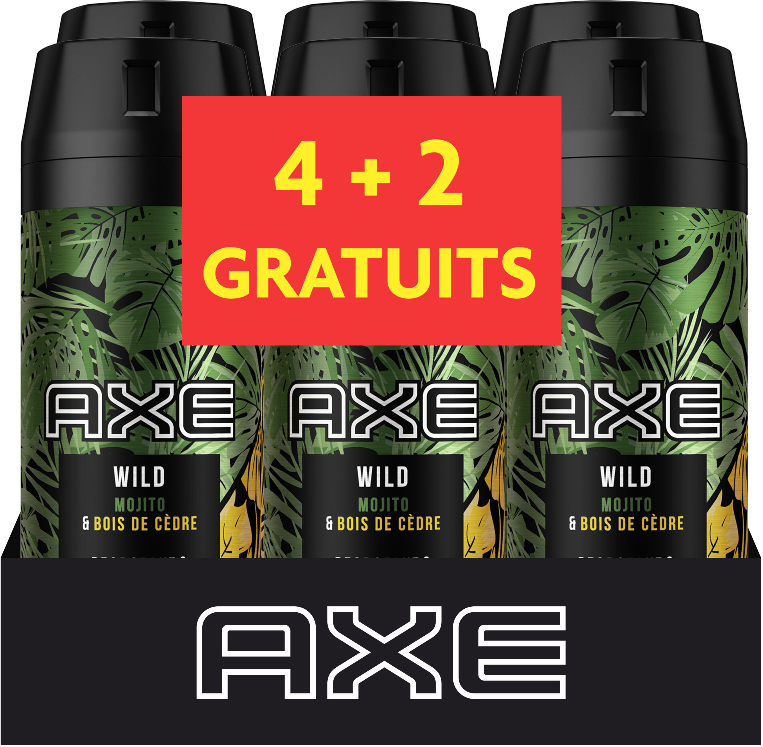 AXE Déodorant Homme Spray Wild Lot 6X150ml - Tuote - fr