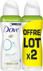 DOVE Déodorant Femme Spray Compressé Sensitive 0% Sans Parfum 2x100ml - Tuote