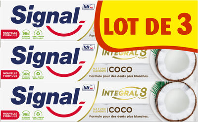 Signal Integral 8 Dentifrice Nature Elements Coco Blancheur 3x75ml - Product