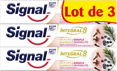Signal Integral 8 Dentifrice Nature Elements Girofle Sensibilité 3x75ml - Product - fr