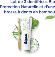 Signal Kit 3 Dentifrices Bio Protection Naturelle et 1 Brosse à Dents Manuelle Souple Bambou 100 % Naturel x 1 - Product - fr