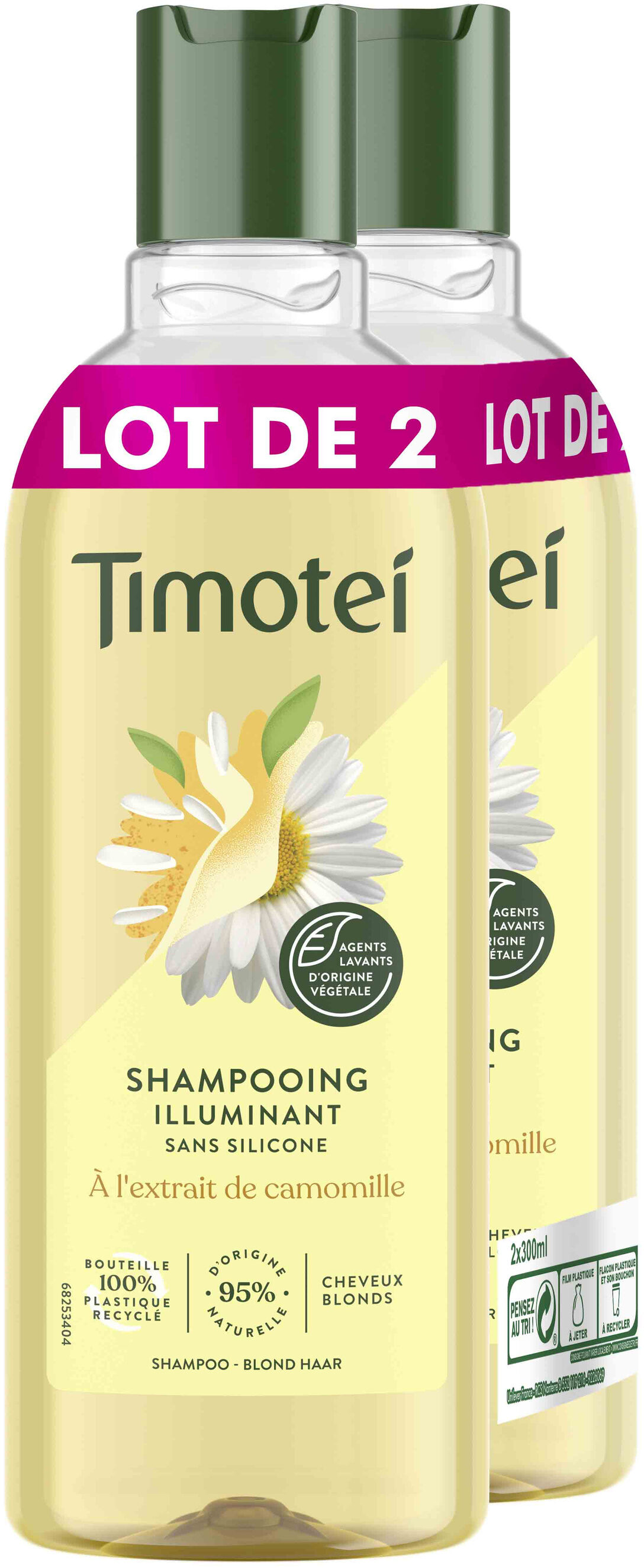 Timotei Shampooing Femme Camomille 2x300ml - Produit - fr