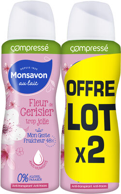 Monsavon Déodorant Femme Spray Fleur De Cerisier Trop Jolie Lot 2x100ml - Produit - fr