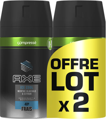 AXE Ice Cool Déodorant Homme Spray Compressé Menthe Glaciale & Citron Lot 2x100ml - Product - fr
